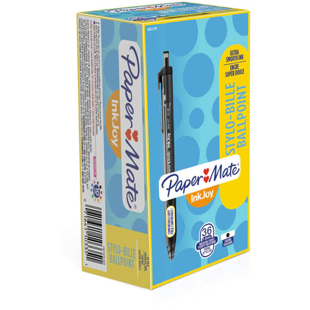 Paper Mate Inkjoy 300 RT Ballpoint Pens - 1 mm Pen Point - Retractable - Black Ink - Black Barrel - 36 / Pack
