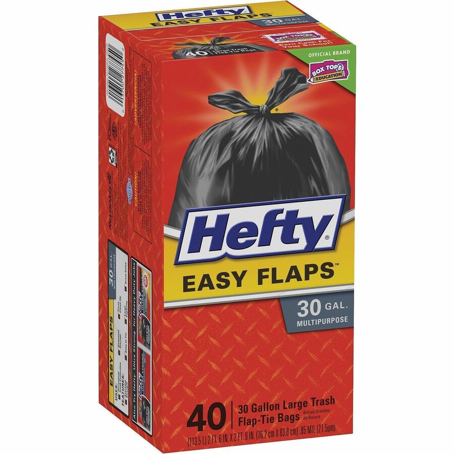 Hefty Easy Flaps 30-gallon Large Trash Bags - Right