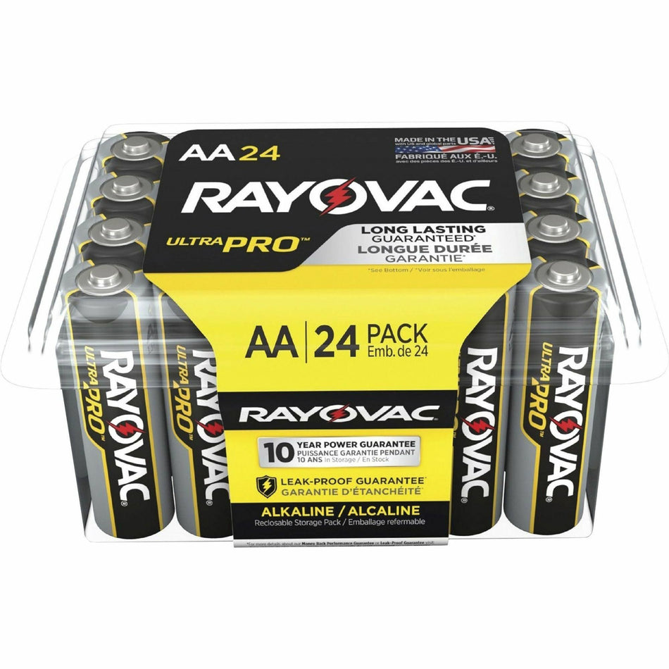 Rayovac Ultra Pro Alkaline AA Battery 24-Packs - For Multipurpose - AA - 1.5 V DC - 24/Pack - 12 / Carton
