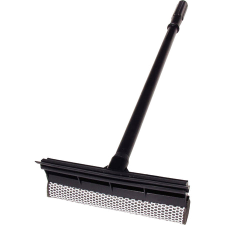 Unger Auto Squeegee Scrubber: 8’’ Blade 18’’ Handle - Heavy Duty - Black - Squeegees / Scrappers