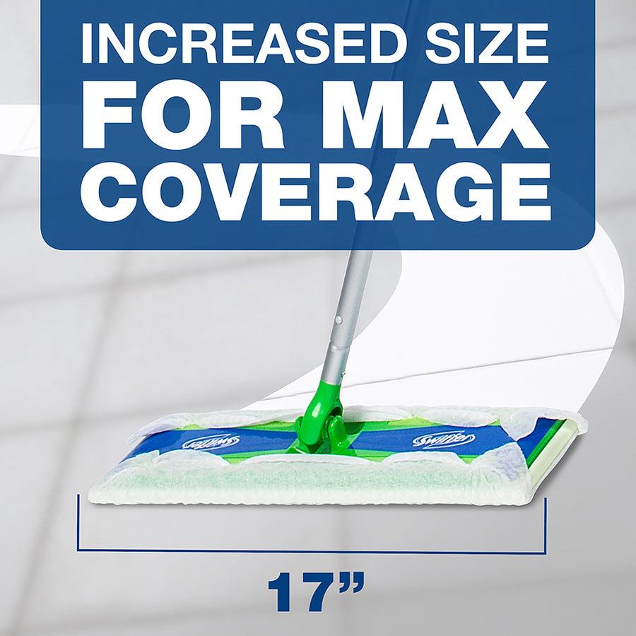 Swiffer Max Dry Cloth Refills - 17.9" Width x 10" Depth - Cloth - White - 16/Box - 6 / Carton