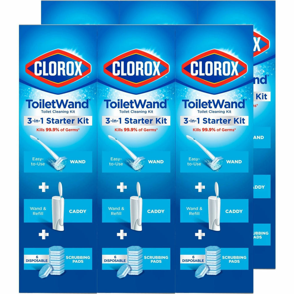 Clorox ToiletWand Disposable Toilet Cleaning System - Blue, White - 6 / Carton