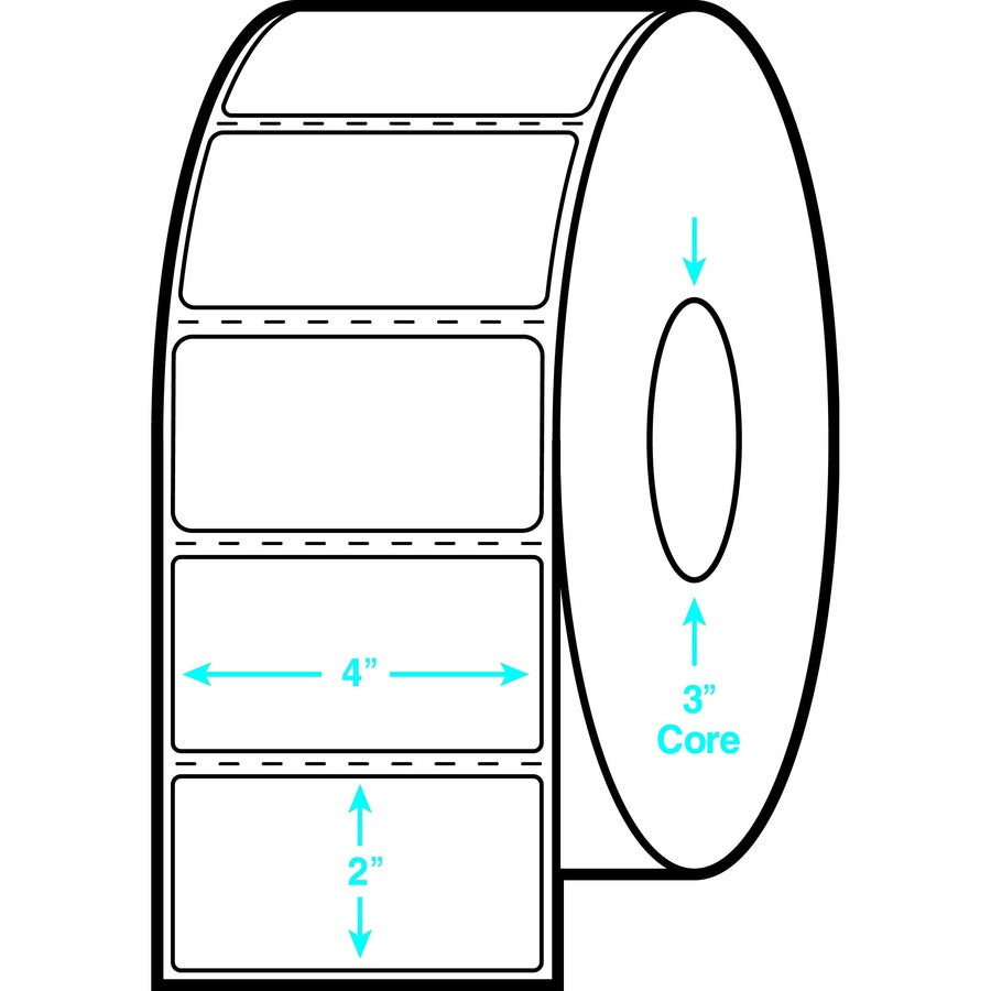 Avery®  Shipping Label - 4" Width x 2" Length - Permanent Adhesive - Rectangle - Direct Thermal - White - Paper - 1000 / Sheet - 1000 / Roll - 2 Total Sheets - 2000 Total Label(s) - 2 / Box