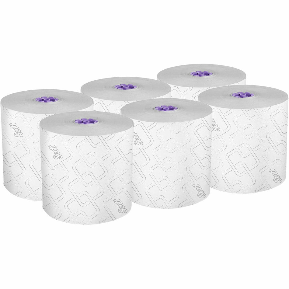 Scott Essential High Capacity Hard Roll Paper Towels with Absorbency Pockets - 8" Width x 950 ft Length - 1 3/4" Core - White - 6 / Carton