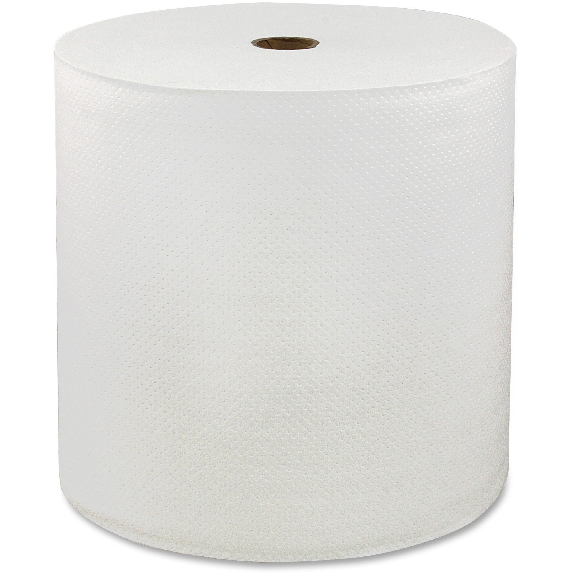 LoCor Hardwound 1-Ply Paper Towels, 850' Per Roll, Pack Of 6 Rolls - 1 Ply - 7" Width x 850 ft Length - White - 6 Rolls Per Carton - 6 / Carton