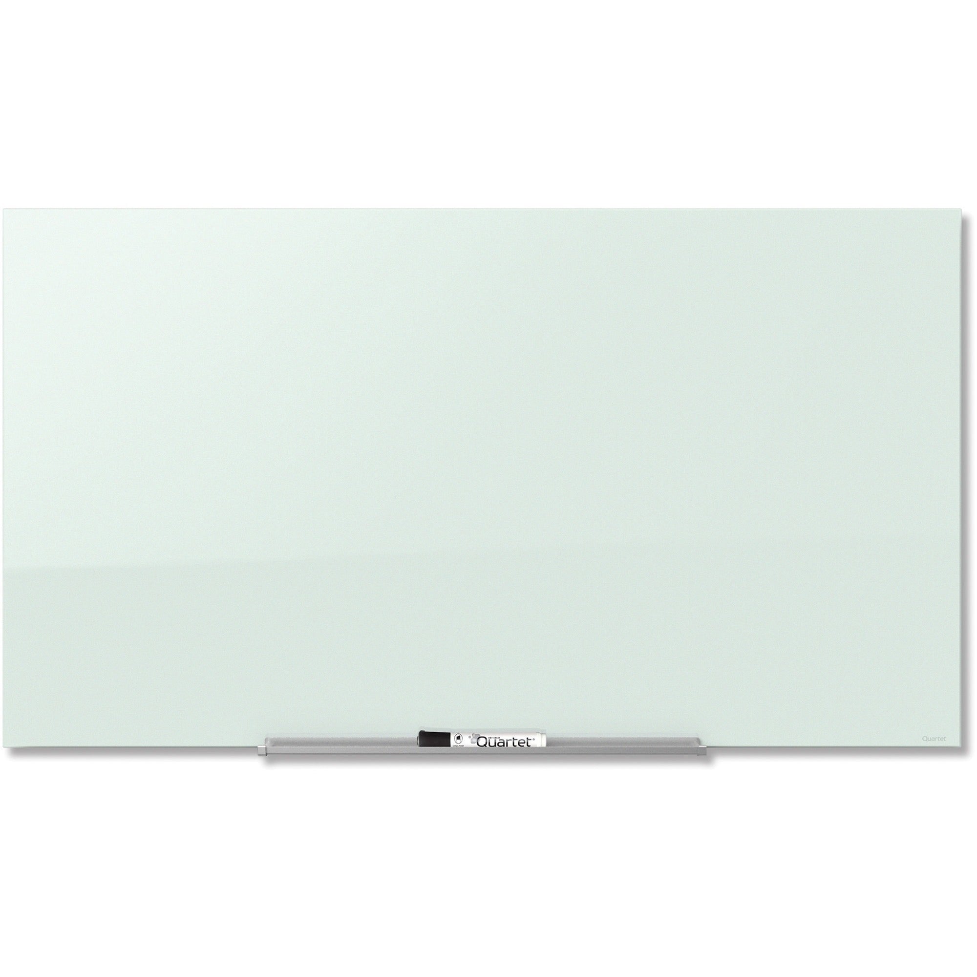 Quartet InvisaMount Magnetic Glass Dry-Erase Board - 50" (4.2 ft) Width x 28" (2.3 ft) Height - White Tempered Glass Surface - Horizontal - Magnetic - Assembly Required - 1 Each