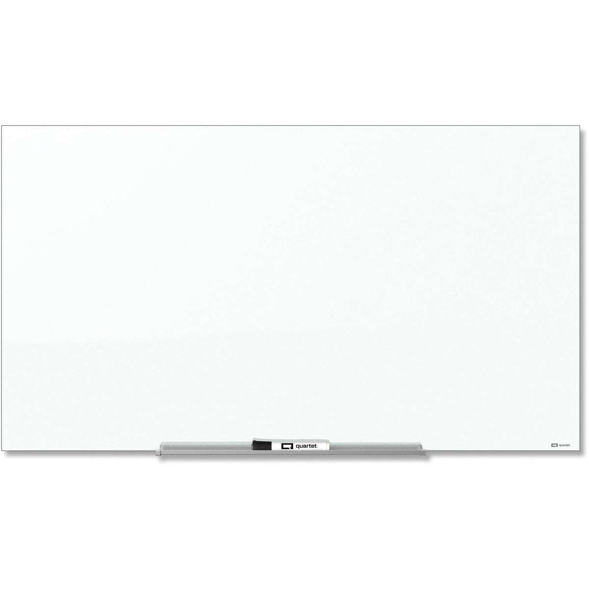 Quartet InvisaMount Magnetic Glass Dry-Erase Board - 85" (7.1 ft) Width x 48" (4 ft) Height - White Tempered Glass Surface - Horizontal - Magnetic - Assembly Required - 1 Each