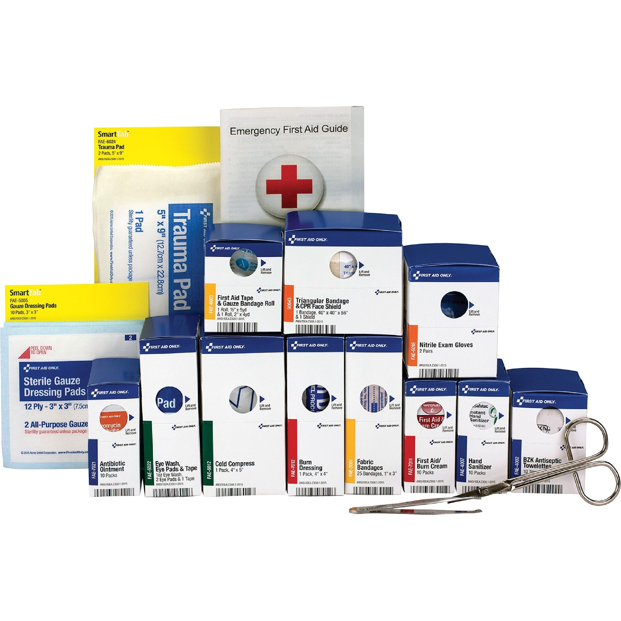 First Aid Only SmartCompliance Refill Pack - 94 Pieces for 25 Individuals - Kits
