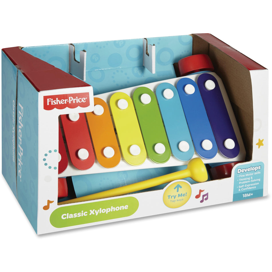 Fisher-Price Classic Xylophone - Fun, Music - Creativity, Sensory, Fine Motor, Eye-hand Coordination Skill Learning - Infant