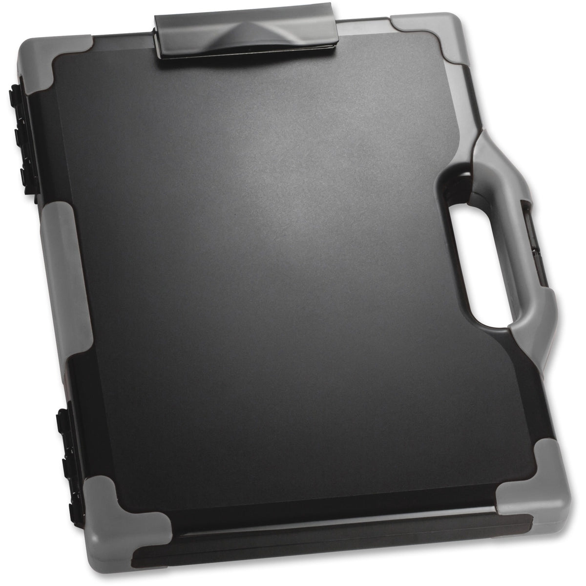 Officemate Carry-All Clipboard Storage Box - Storage for Tablet, Notebook - 8 1/2" x 11" , 8 1/2" x 14" Sheet Size - Black, Gray - 1 Each