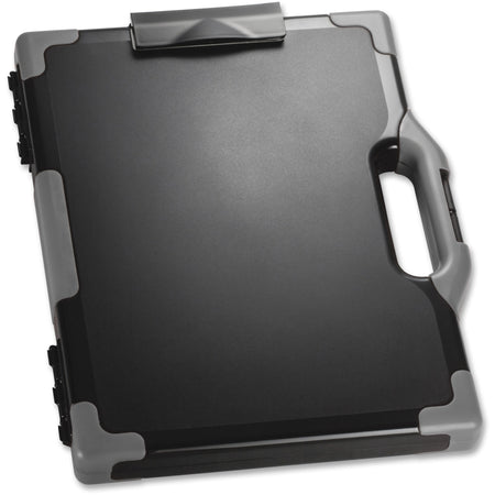 Officemate Carry-All Clipboard Storage Box - Storage for Tablet, Notebook - 8 1/2" x 11" , 8 1/2" x 14" Sheet Size - Black, Gray - 1 Each