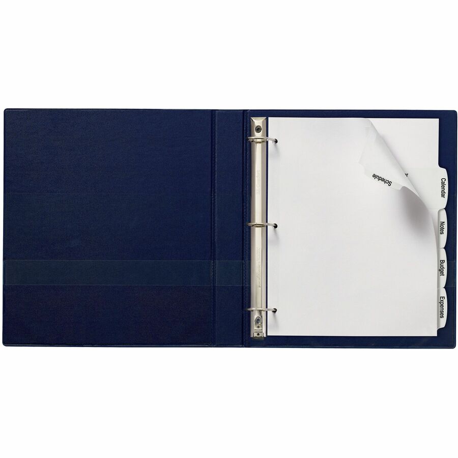 Avery® Big Tab Tab Divider - 20 x Divider(s) - 100 Tab(s) - 5 - 5 Tab(s)/Set - 8.5" Divider Width x 11" Divider Length - 3 Hole Punched - White Paper Divider - White Paper Tab(s) - 20% - Hole-punched, Printable, Customizable, Easy Peel - 20 / Pack
