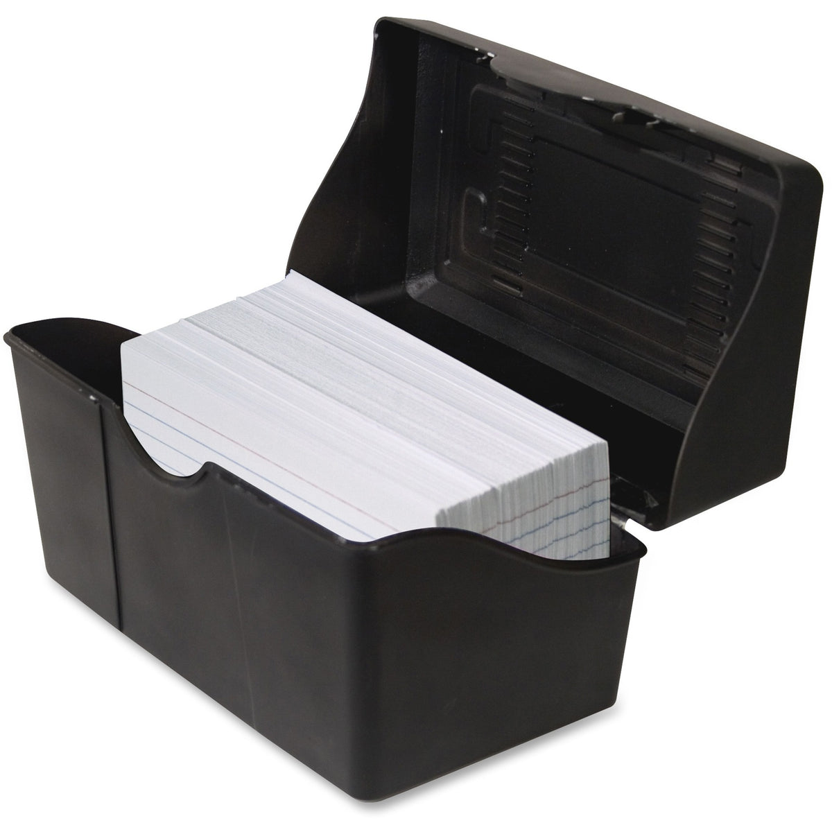 Advantus Index Card Holder - Plastic - Black - 1 Each