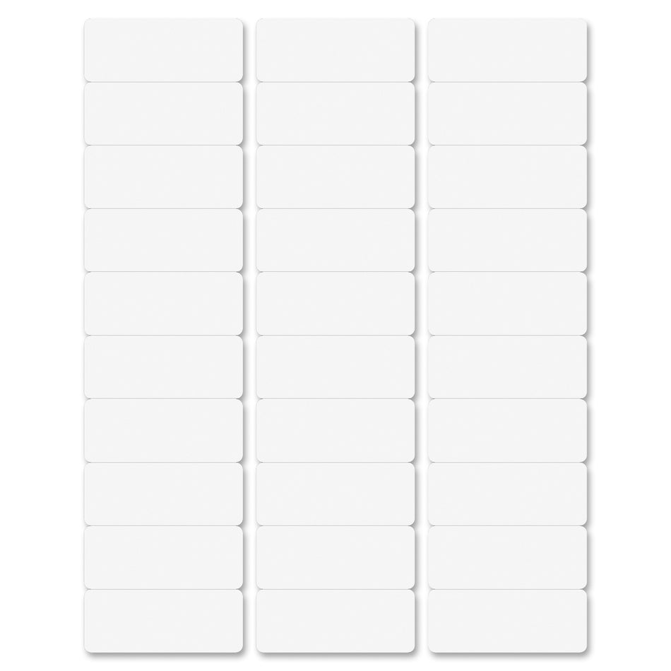 Business Source Multipurpose Address Labels - 1" Width x 2 5/8" Length - Permanent Adhesive - Laser, Inkjet - Bright White - 30 / Sheet - 500 Total Sheets - 15000 / Carton