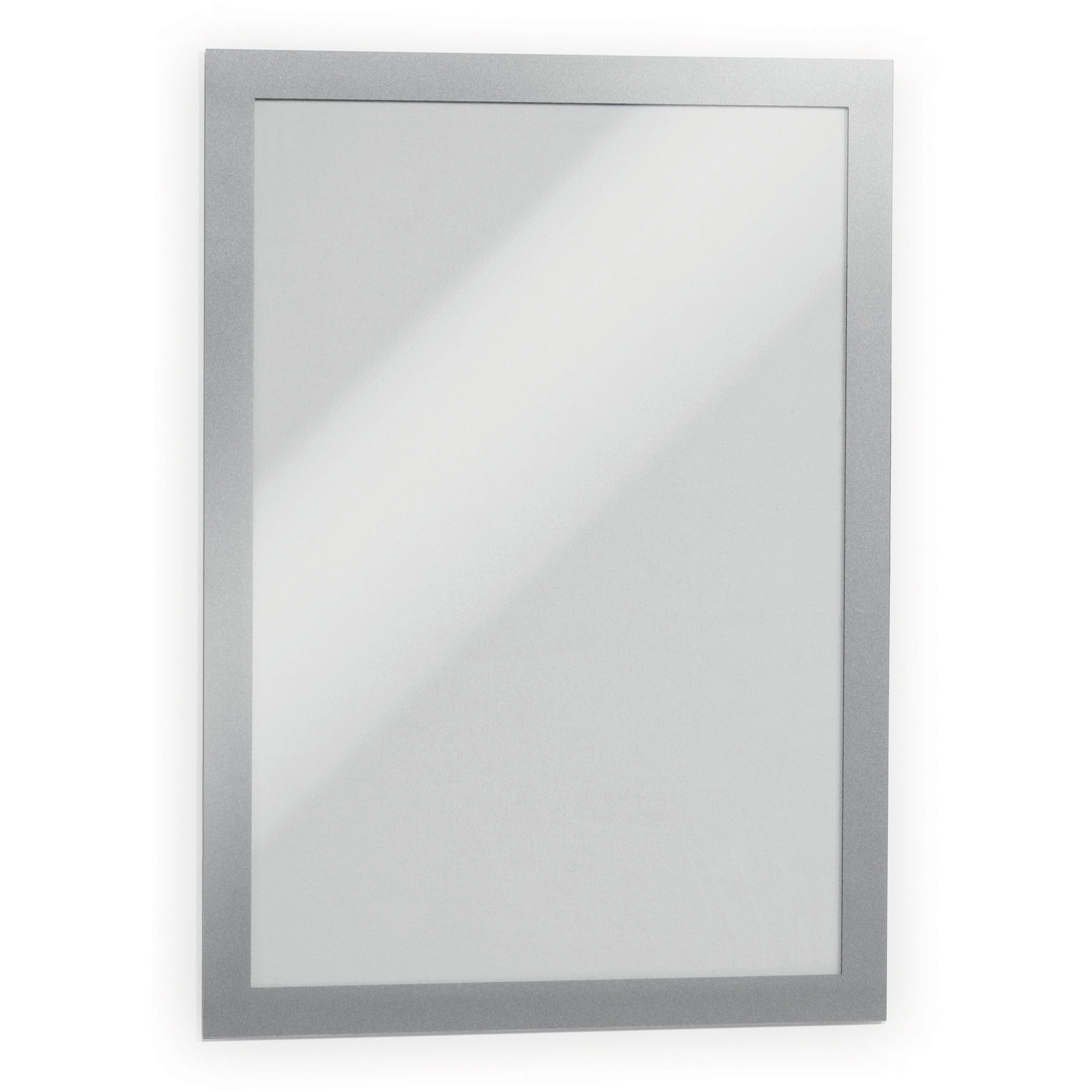 DURABLE Duraframe Magnetic Self-adhesive Frame - 11" x 8.50" Frame Size - Rectangle - Horizontal, Vertical - Self-adhesive, Magnetic, Dual-sided, Sturdy - Silver - 2 / Pack