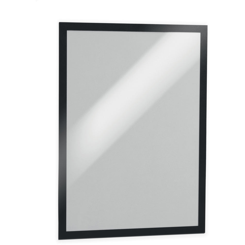 DURABLE Duraframe Tabloid - 11" x 17" Frame Size - Rectangle - Horizontal, Vertical - Self-adhesive, Magnetic, Dual-sided, Sturdy - Black - 2 / Pack