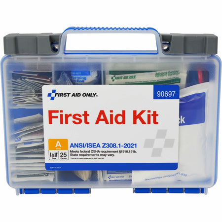 First Aid Only 25-Person ReadyCare First Aid Kit - ANSI Compliant - 141 x Piece(s) For 25 x Individual(s) - 9.3" Height x 7" Width x 4" Depth - Plastic Case - 1 Each