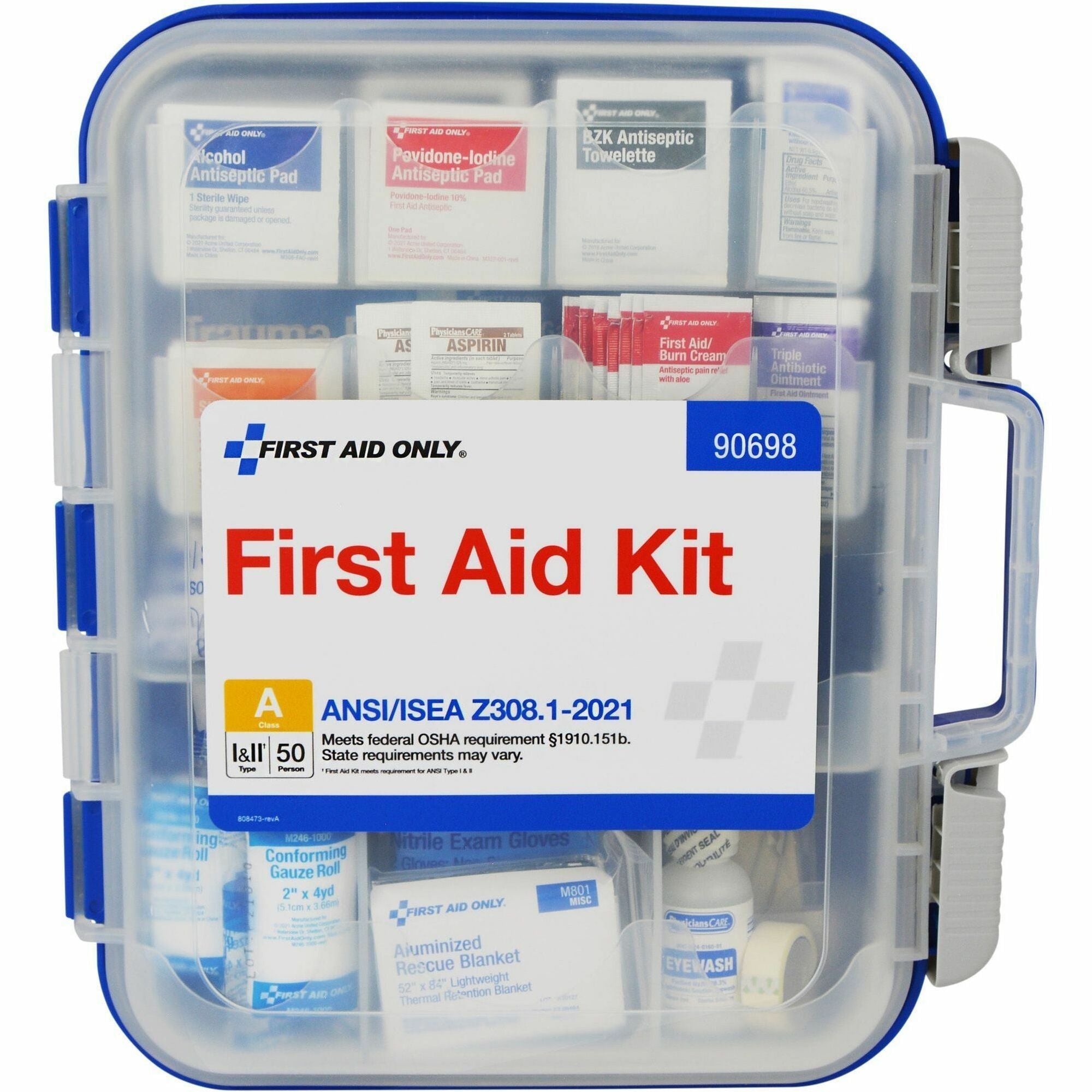 First Aid Only 50-Person ReadyCare First Aid Kit - ANSI Compliant - 260 x Piece(s) For 50 x Individual(s) - Plastic Case - 1 Each