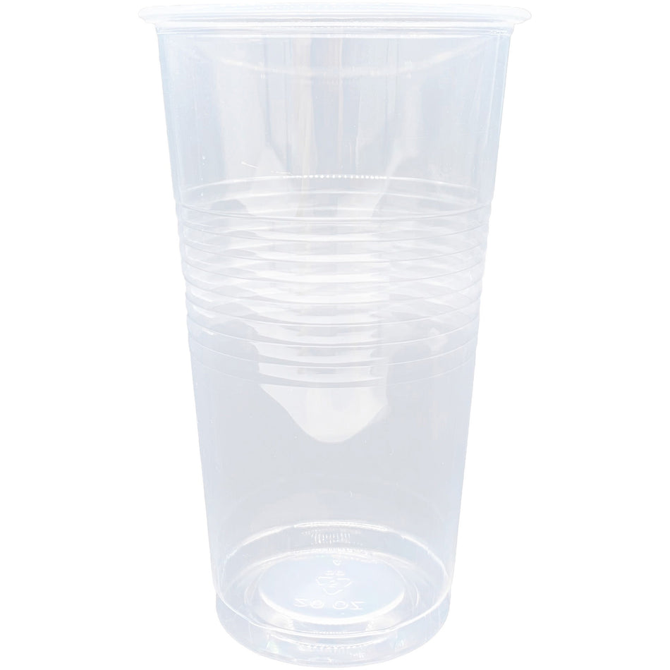 Genuine Joe 20 oz Transparent Beverage Cups - 20 fl oz - Clear - Plastic - Beverage, Picnic, Company, Event - 50/Bag - 12 / Carton
