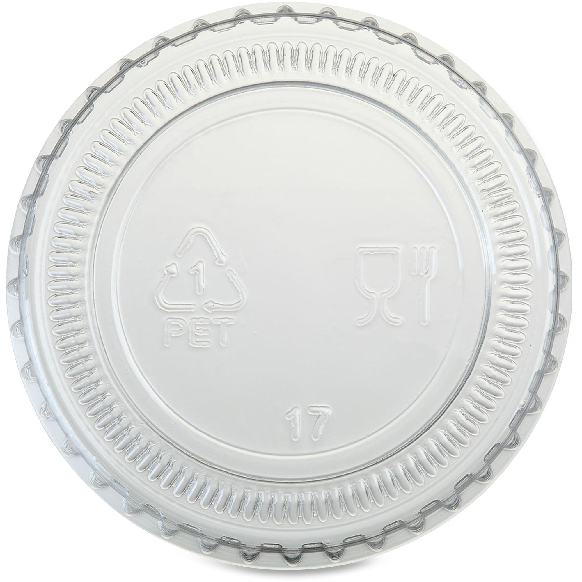 Genuine Joe Portion Cup Lid - Clear Transparent - 50/Bag 50/Carton - Food Storage