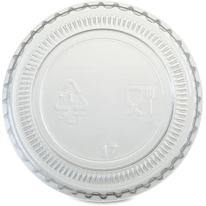 Genuine Joe Portion Cup Lid - Clear Transparent - 50/Bag 50/Carton - Food Storage
