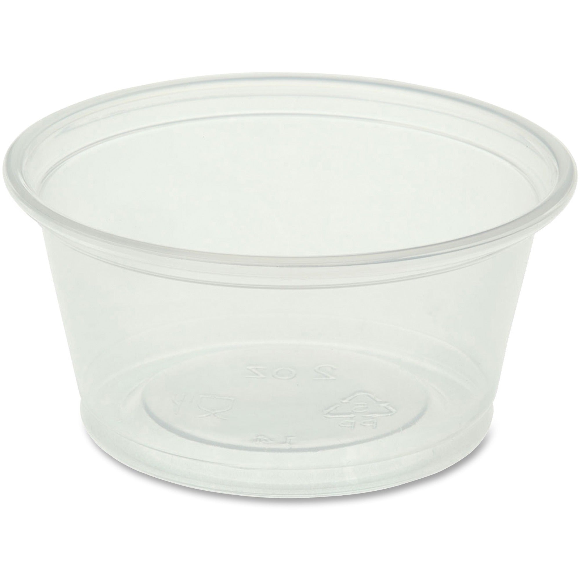Genuine Joe 2 oz Portion Cups: Clear Polystyrene for Beverages & Sauces - Food Storage