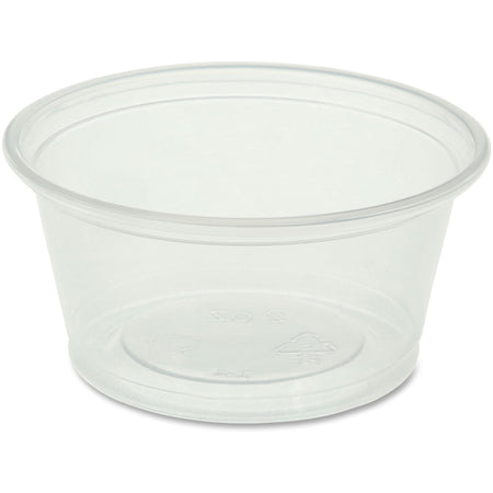 Genuine Joe 2 oz Portion Cups: Clear Polystyrene for Beverages & Sauces - Food Storage