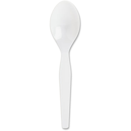 Genuine Joe Heavyweight Disposable Spoons - Convenient Pack of 1000 White - Cutlery