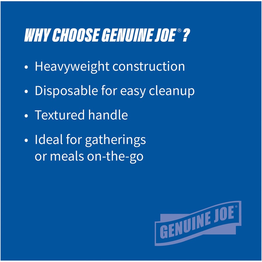 Genuine Joe Heavyweight Disposable Forks - Textured Black - 1000/Carton - Cutlery