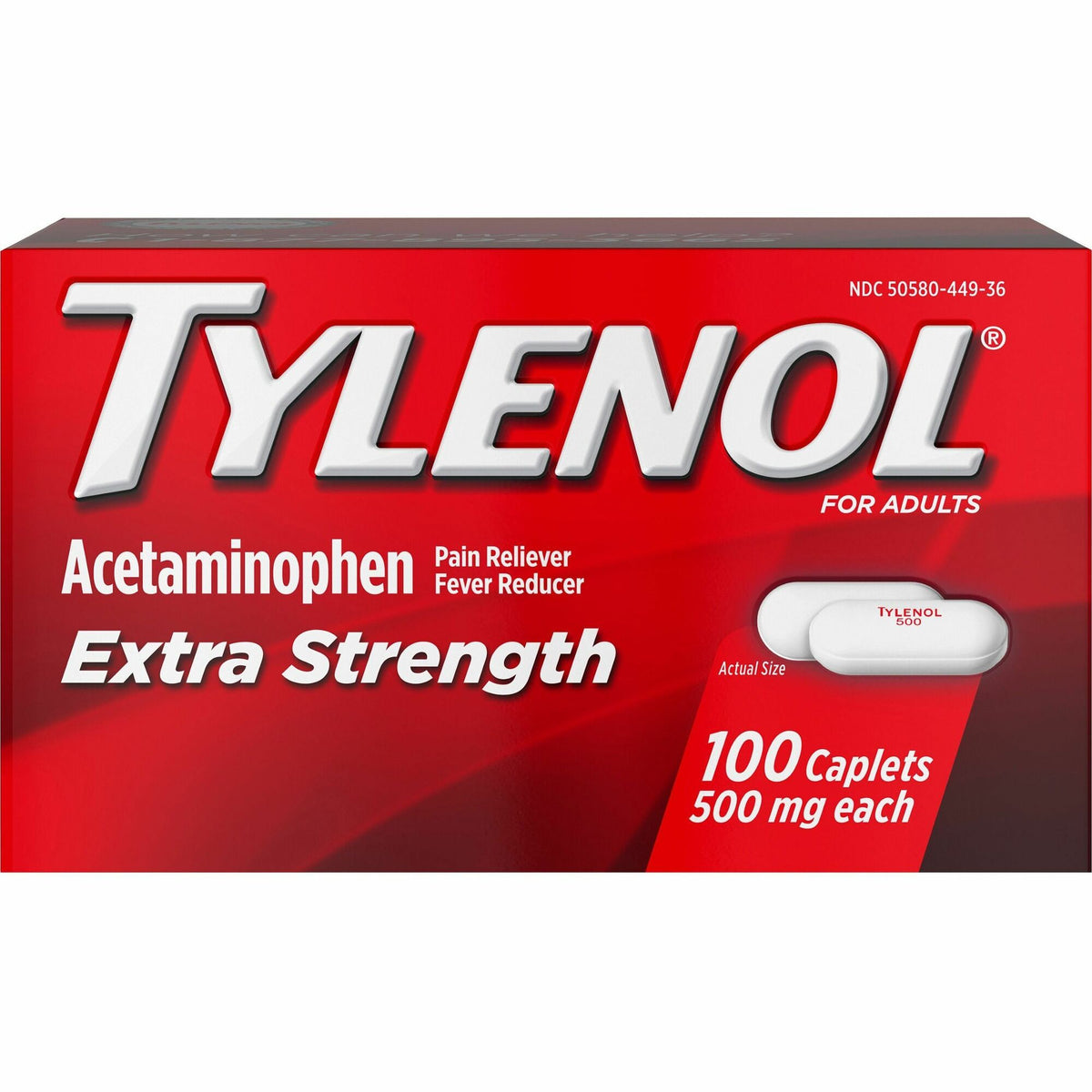 Tylenol Extra Strength Caplets - Relieve Pain & Fever - 100 - Medications