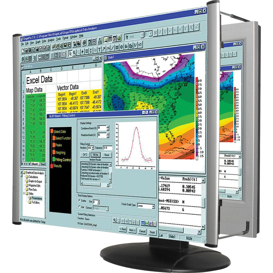 Kantek MaxView Monitor Magnifier - x 24" Length - Overall Size 14.3" Height x 7" Width