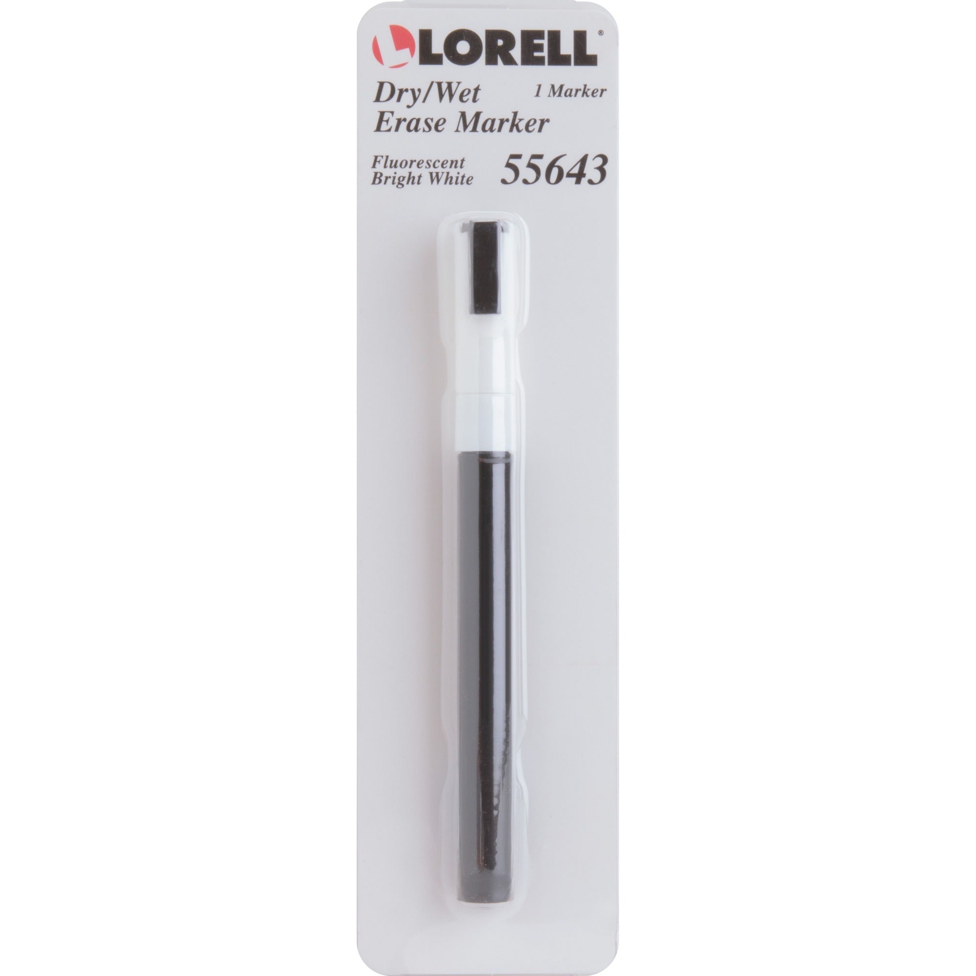Lorell Dry/Wet-Erase Marker - White Ink - 1 Each