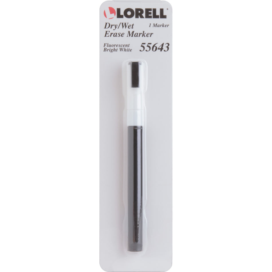 Lorell Dry/Wet-Erase Marker - White Ink - 1 Each