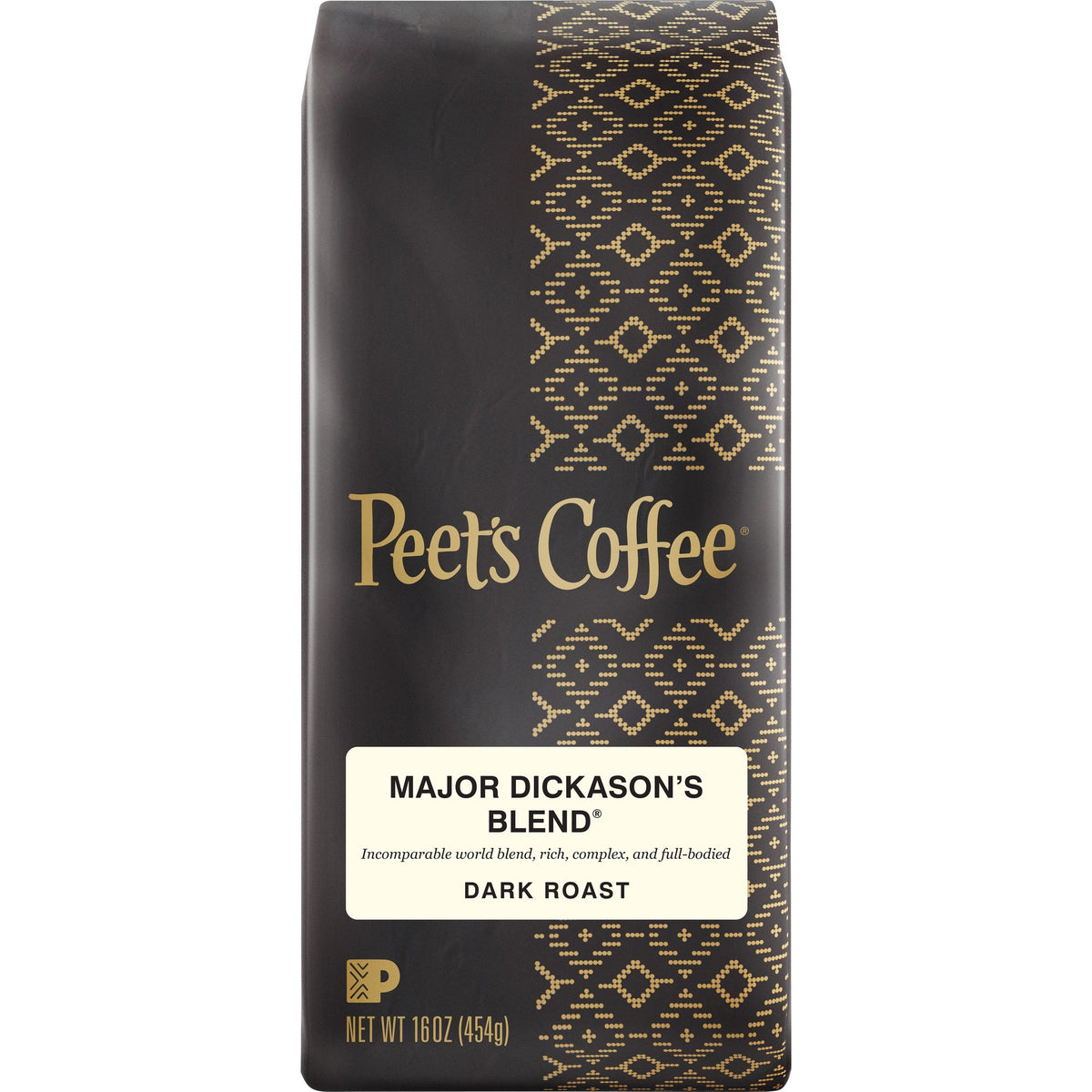 Peet’s Coffee Ground Major Dickason’s Blend: Dark Roast 16 oz Bag