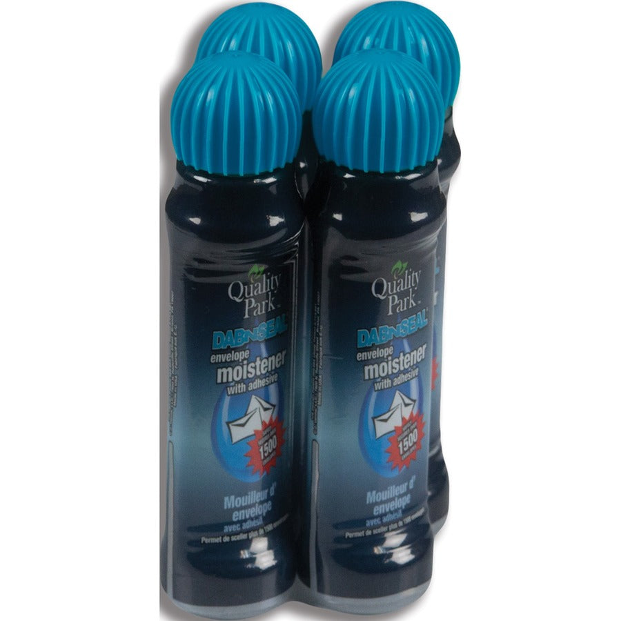 Quality Park Dab-N-Seal Envelope Moistener: Fast-Drying Adhesive - 4/Pack