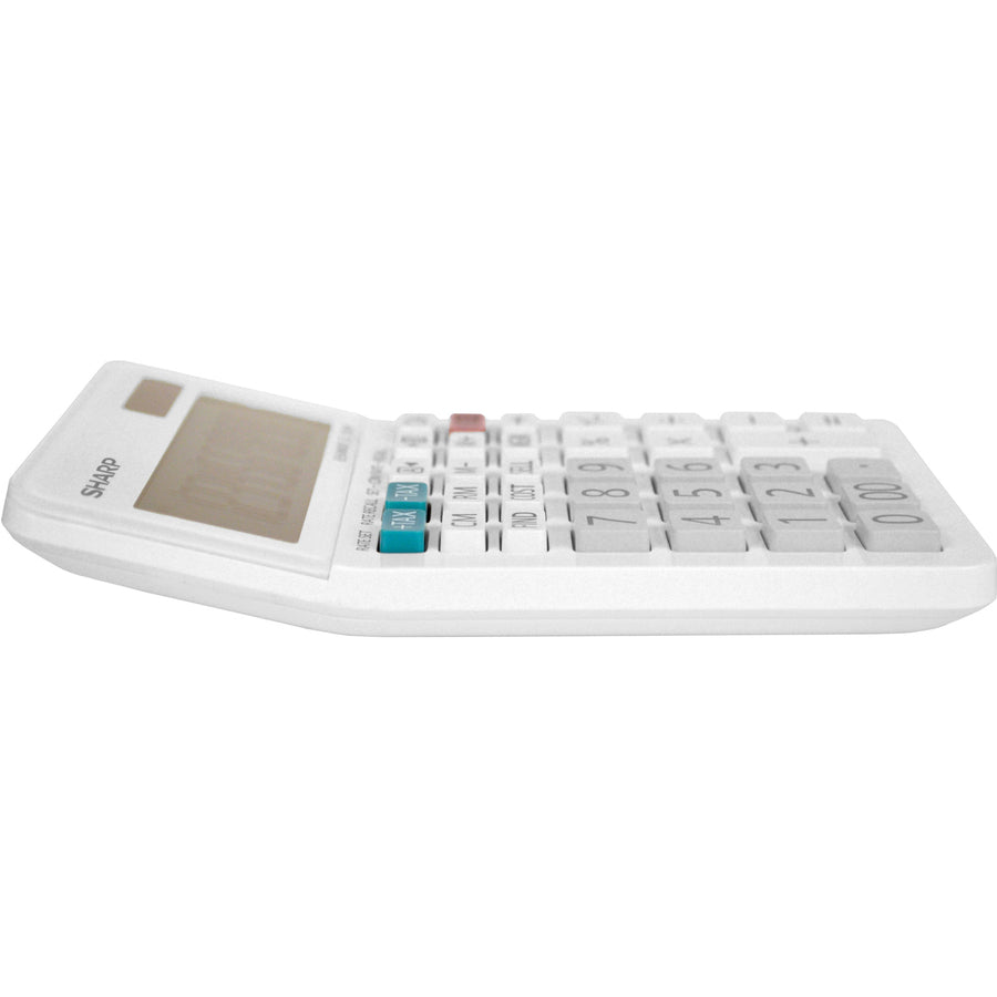 Sharp Calculators EL-330WB 10-Digit Professional Desktop Calculator - 4-Key Memory, Sign Change, Backspace Key, Auto Power Off, Double Zero - 10 Digits - LCD - 1.1" Height x 3.8" Width x 5.9" Depth - White - Desktop - 1 Each