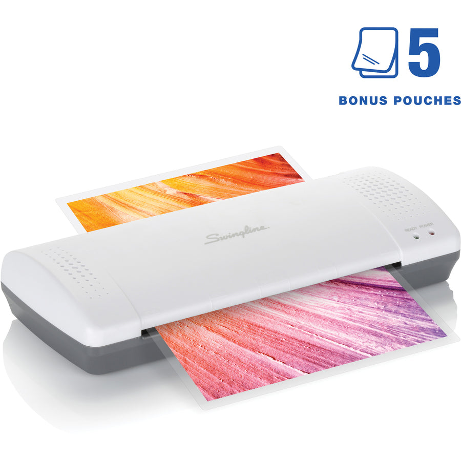 Swingline Inspire Plus Thermal Pouch Laminator - Pouch - 9" Lamination Width - 5 mil Lamination Thickness - Release Lever - 3.3" Height x 6.8" Width x 14.6" Depth