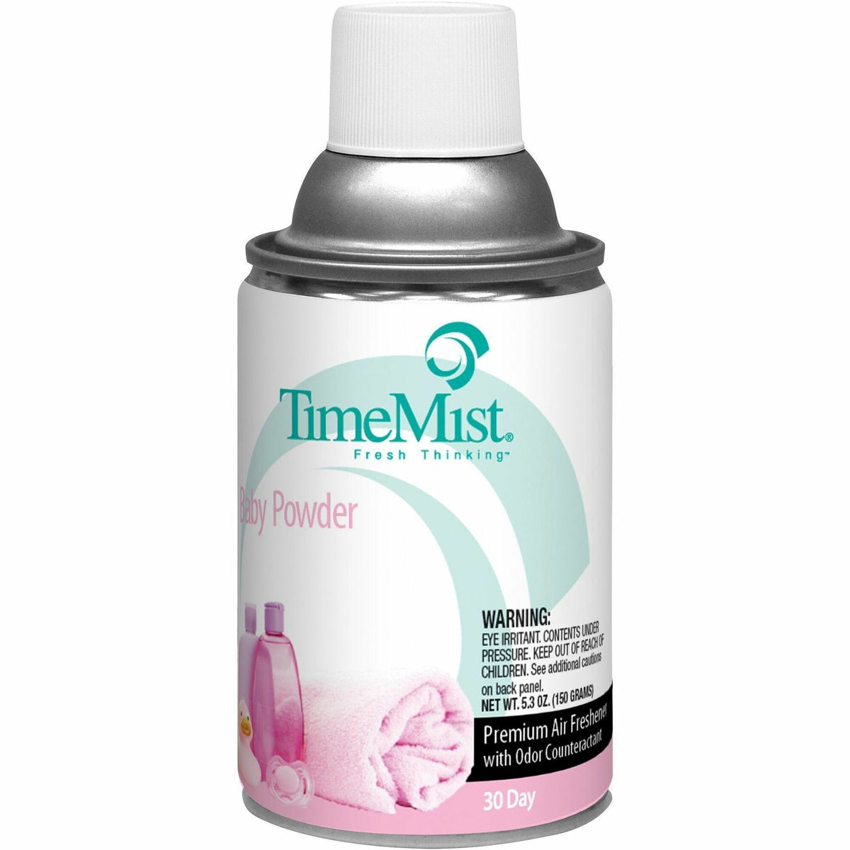 TimeMist Metered 30-Day Baby Powder Scent Refill - Spray - 6000 ftÔøΩ - 7.1 fl oz (0.2 quart) - Baby Powder - 30 Day - Long Lasting, Odor Neutralizer - 1 Each