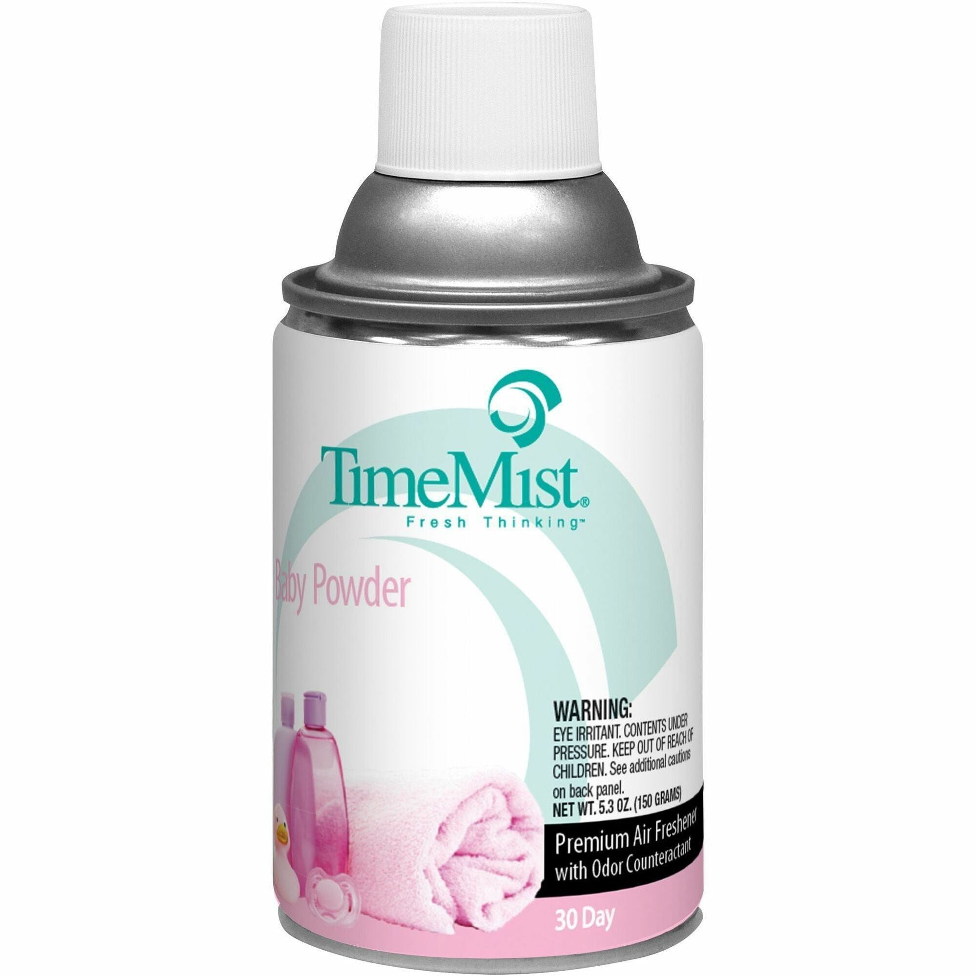 TimeMist Metered 30-Day Baby Powder Scent Refill - Spray - 6000 ftÔøΩ - 7.1 fl oz (0.2 quart) - Baby Powder - 30 Day - Long Lasting, Odor Neutralizer - 1 Each