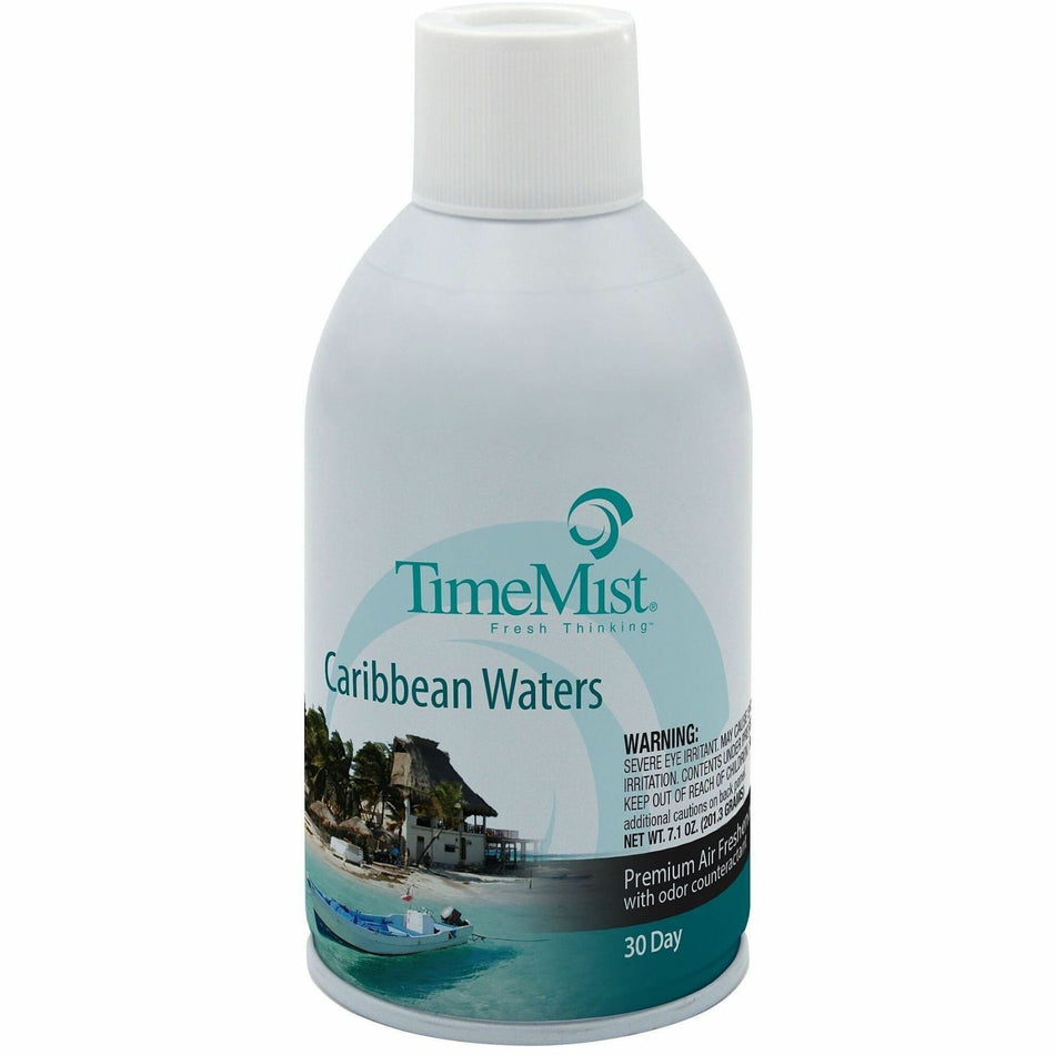 TimeMist Metered 30-Day Caribbean Waters Scent Refill - Spray - 6000 ftÔøΩ - 6.6 fl oz (0.2 quart) - Caribbean Waters - 30 Day - Long Lasting, Odor Neutralizer - 1 Each