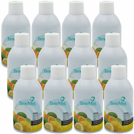TimeMist Metered 30-Day Citrus Scent Refill - Spray - 6000 ftÔøΩ - 6.6 fl oz (0.2 quart) - Citrus - 30 Day - Long Lasting, Odor Neutralizer - 12 / Carton