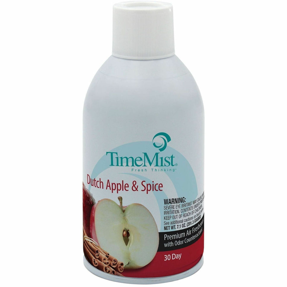 TimeMist Metered 30-Day Dutch Apple/Spice Scent Refill - Spray - 6000 ftÔøΩ - 6.6 fl oz (0.2 quart) - Dutch Apple & Spice - 30 Day - Long Lasting, Odor Neutralizer - 12 / Carton