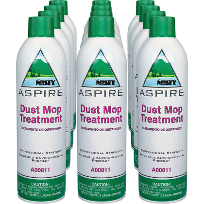 MISTY Aspire Dust Mop Treatment - Multipurpose Aerosol - 16 fl oz - Lemon Scent - Mops & Refills