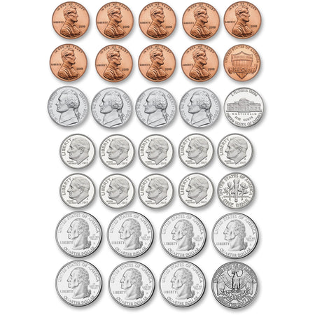 Ashley US Coin Money Set Die-cut Magnets - Theme/Subject: Learning - Skill Learning: Visual - 1 Set