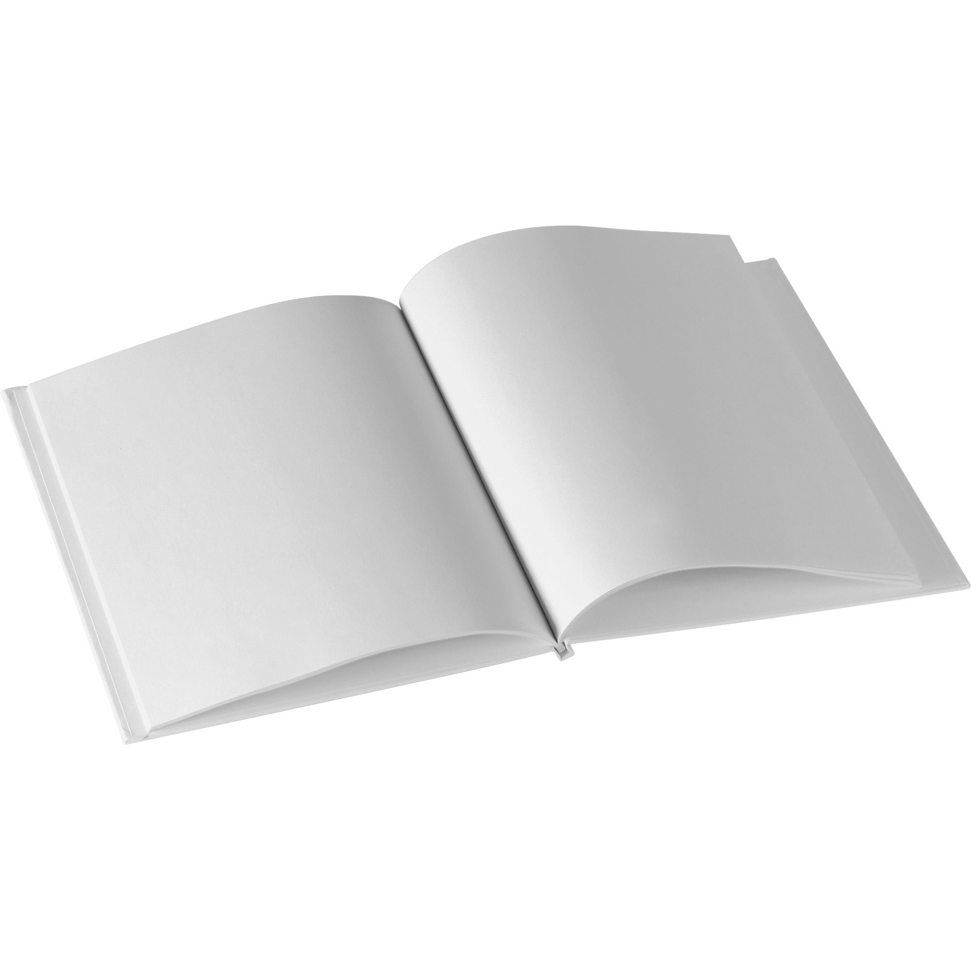 Ashley Hardcover Blank Book - 28 Pages - Plain - 6" x 8" Sheet Size - White Paper - Hard Cover, Durable - 1 Each