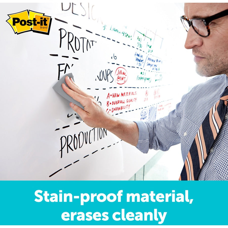 Post-it® Super Sticky Dry-Erase Surface - White Surface - 48" (4 ft) Width x 600" (50 ft) Length - White Film - Rectangle - Horizontal/Vertical - Tabletop, Desktop - 1 Each