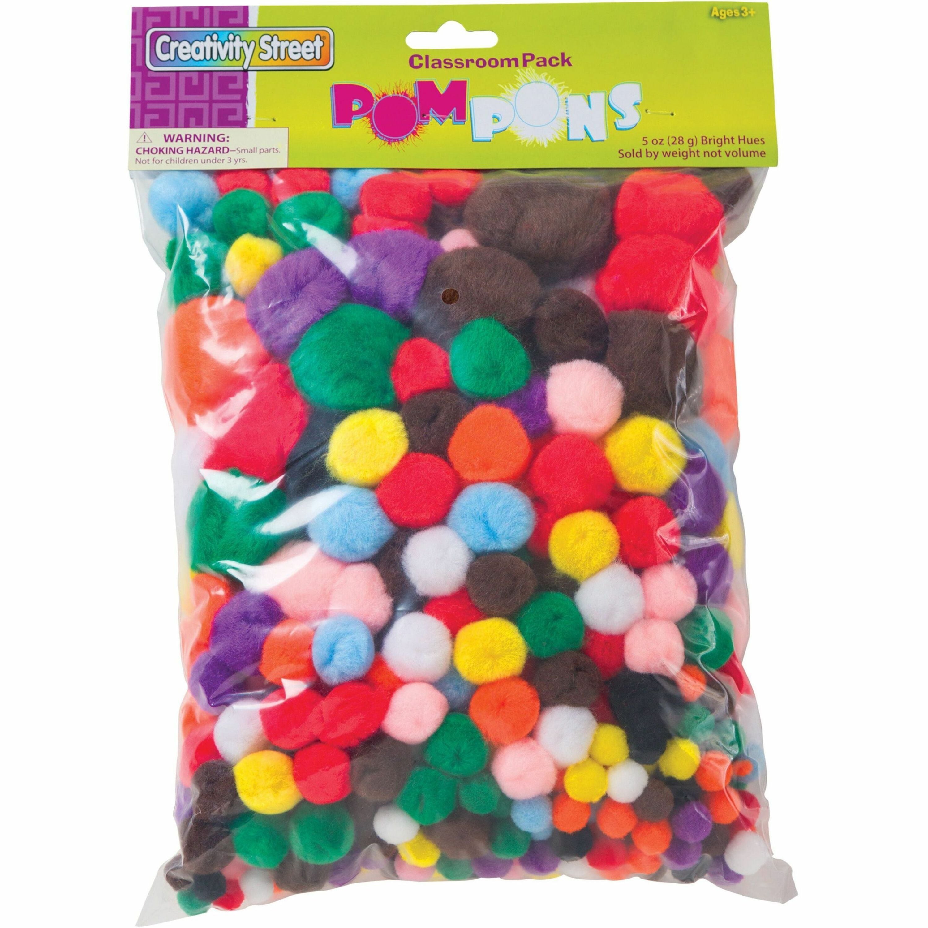 Creativity Street Pom Pons Class Pack - Classroom - Recommended For 3 Year - Assorted - 300 / Pack