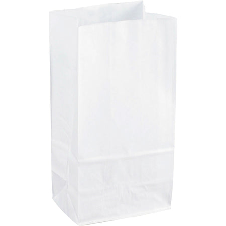 Sparco White Kraft Paper Bags - 11" Length x 6" Width - White - Paper - 100 / Pack