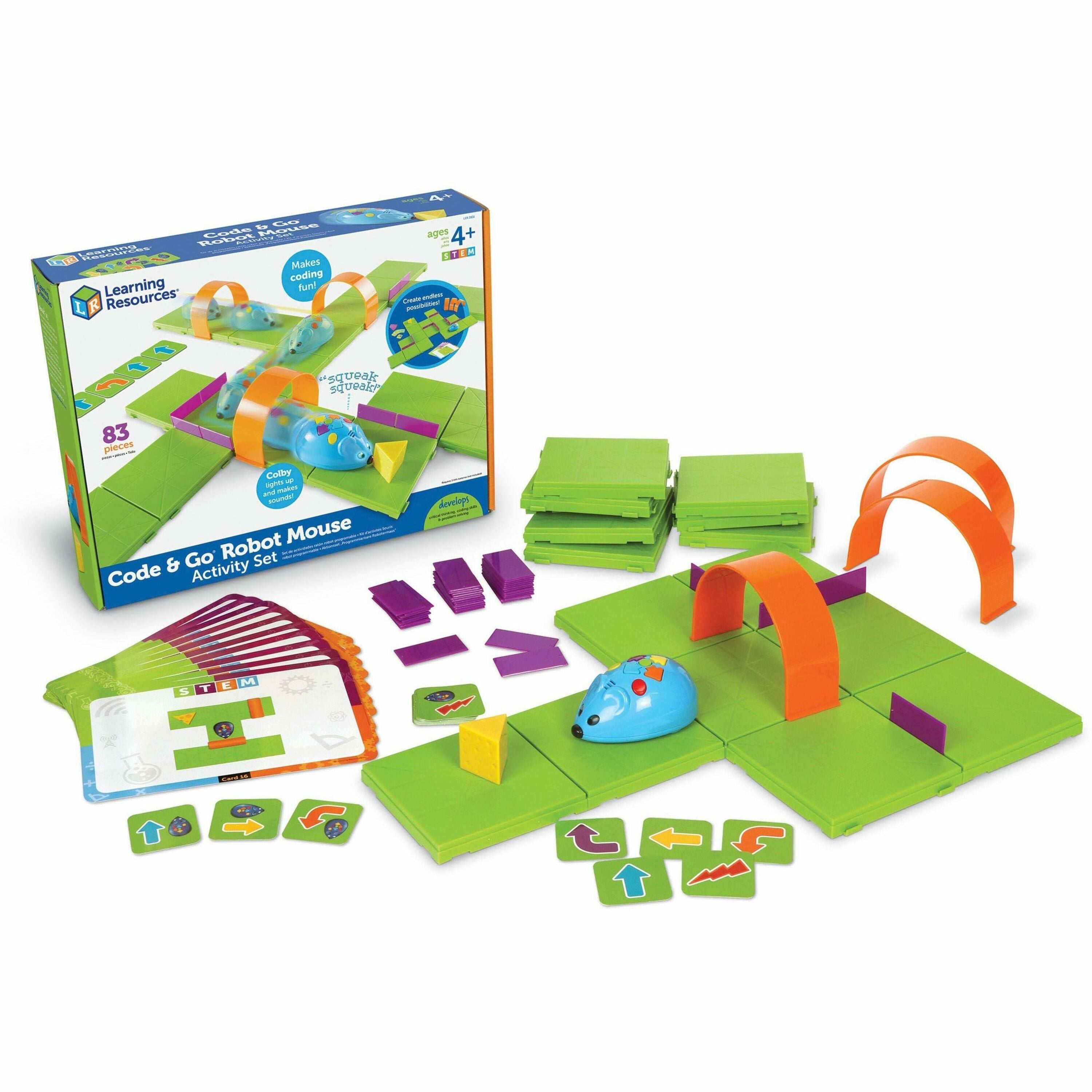 Learning Resources Code/Go Robot Mouse Activity Set - Robotics Toy - Theme/Subject: Learning - 5 Year & Up
