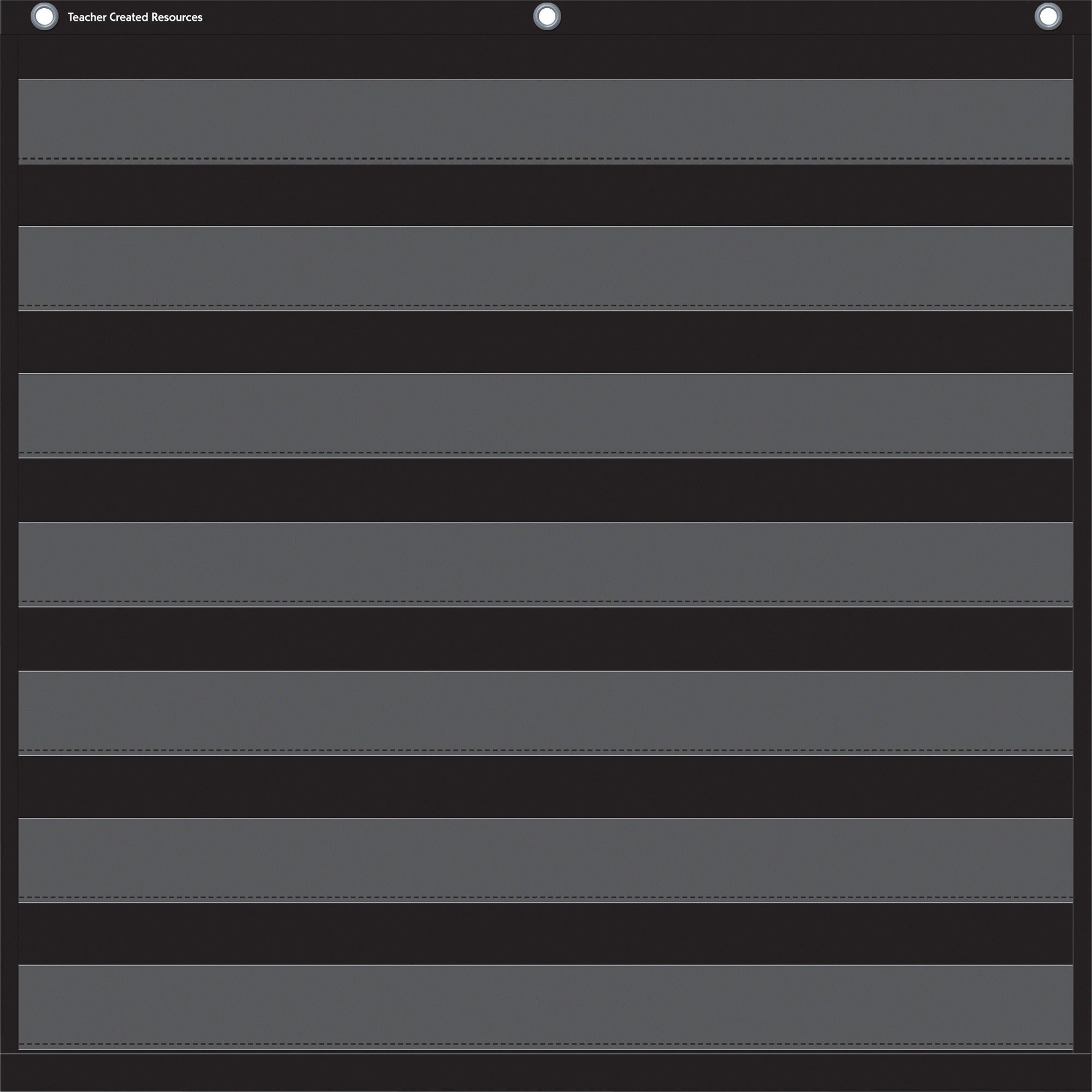 Teacher Created Resources Black 7 Pocket Chart - Theme/Subject: Learning - Skill Learning: Chart - 1 Each